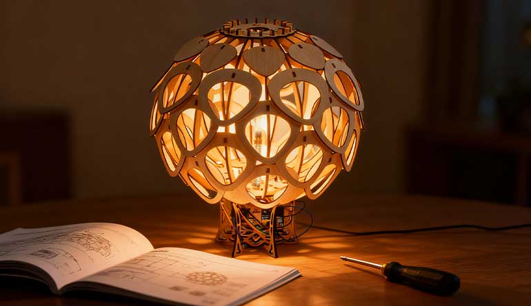 Peacock Feather Lamp